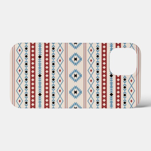 Aztec Blue Red Black Cream Gemengde Motieven Patro Case-Mate iPhone Case (Achterkant (horizontaal))