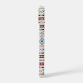 Aztec Blue Red Black Cream Gemengde Motieven Patro iPhone 15 Case (Linkerkant)
