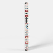 Aztec Blue Red Black Cream Gemengde Motieven Patro iPhone Hoesje (Rechterkant)