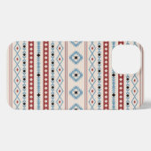 Aztec Blue Red Black Cream Gemengde Motieven Patro iPhone Hoesje (Achterkant horizontaal)