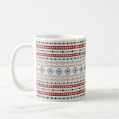 Aztec Blue Red Black Cream Gemengde Motieven Patro Koffiemok (Links)