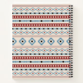 Aztec Blue Red Black Cream Gemengde Motieven Patro Notitieboek (Achterkant)