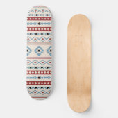 Aztec Blue Red Black Cream Gemengde Motieven Patro Persoonlijk Skateboard (Voorkant)
