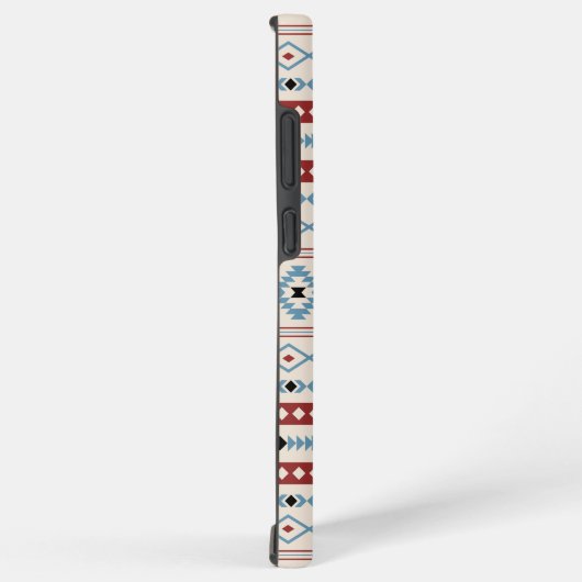 Aztec Blue Red Black Cream Gemengde Motieven Patro Samsung Galaxy Hoesje (Rechterkant)