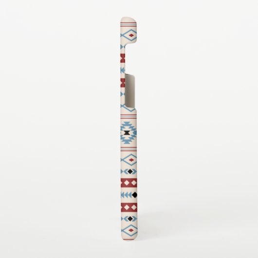 Aztec Blue Red Black Cream Gemengde Motieven Patro Samsung Galaxy Hoesje (Linkerkant)