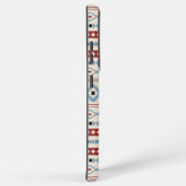 Aztec Blue Red Black Cream Gemengde Motieven Patro Samsung Galaxy Hoesje (Rechterkant)