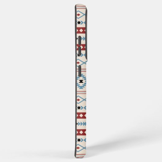 Aztec Blue Red Black Cream Gemengde Motieven Patro Samsung Galaxy Hoesje (Rechterkant)