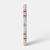 Aztec Blue Red Black Cream Gemengde Motieven Patro Samsung Galaxy Hoesje (Linkerkant)