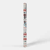 Aztec Blue Red Black Cream Gemengde Motieven Patro Samsung Galaxy Hoesje (Rechterkant)