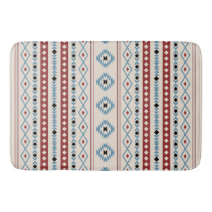 Aztec Blue Red Black Cream Gemengde Motieven V Pat Badmat