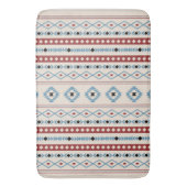 Aztec Blue Red Black Cream Gemengde Motieven V Pat Badmat (Voorkant Verticaal)