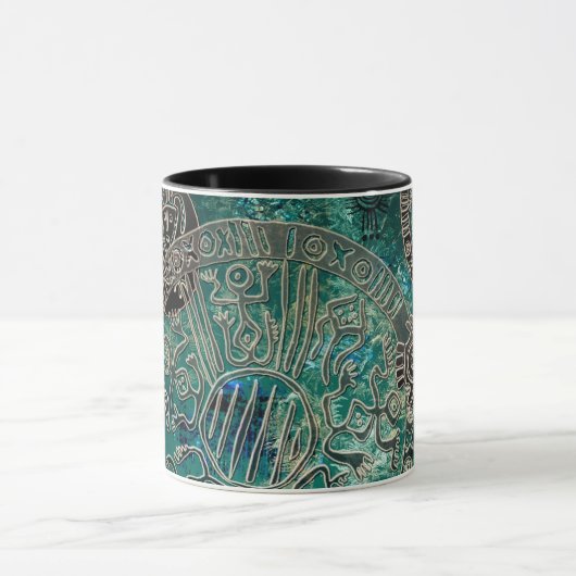 Aztec blues Black 11 oz Combo Mok (Midden)