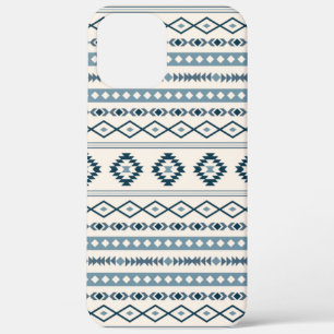 Aztec Blues Cream Mixed Motifs Pattern Hoesje-Mate Case-Mate iPhone Case