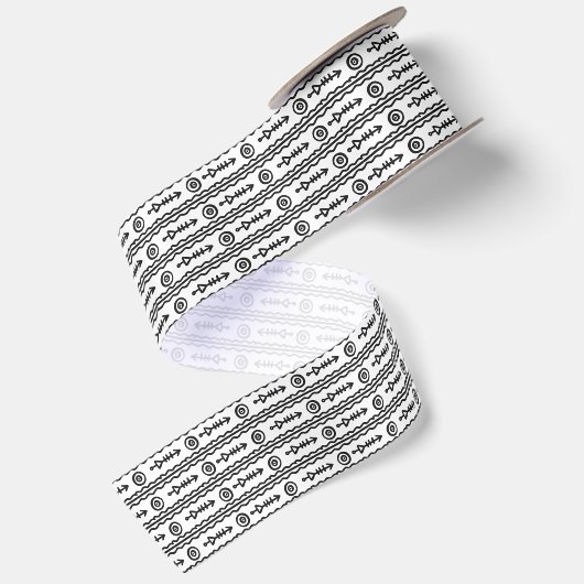 Aztec Boho Satijnen Lint (Achterkant)