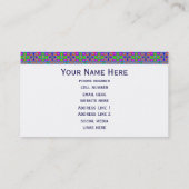 Aztec Bright Tribal Monogram Business of Personal Visitekaartje (Achterkant)