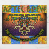 Aztec brouwt het originele Amerikaanse bier Etiket (Enkel label)