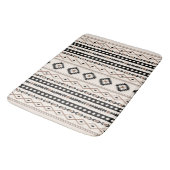 Aztec Brown Black Cream Mixed Motifs Patroonstrand Badmat (Gekanteld)