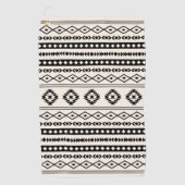 Aztec bruin op crème gemengd motieven patroon golfhanddoek (Voorkant)