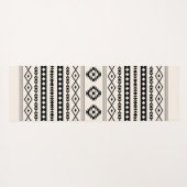 Aztec bruin op crème gemengd motieven patroon yogamat (Achterkant (horizontaal))
