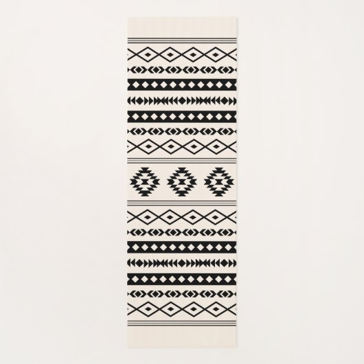 Aztec bruin op crème gemengd motieven patroon yogamat (Achterkant)