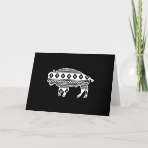 Aztec Buffalo Feestdagen Kaart
