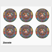Aztec Calendar 3" ronde sticker (Vel)