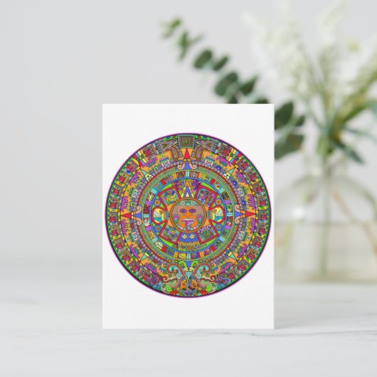 Aztec Calendar Briefkaart (Staand voorkant)