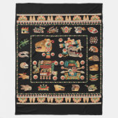 Aztec Calendar Fleece Deken (Voorkant)