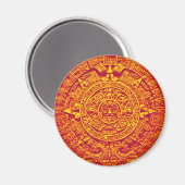 Aztec Calendar - Gold Magneet (Voorkant / Achterkant)