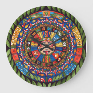 Aztec Calendar - Grote wandklok