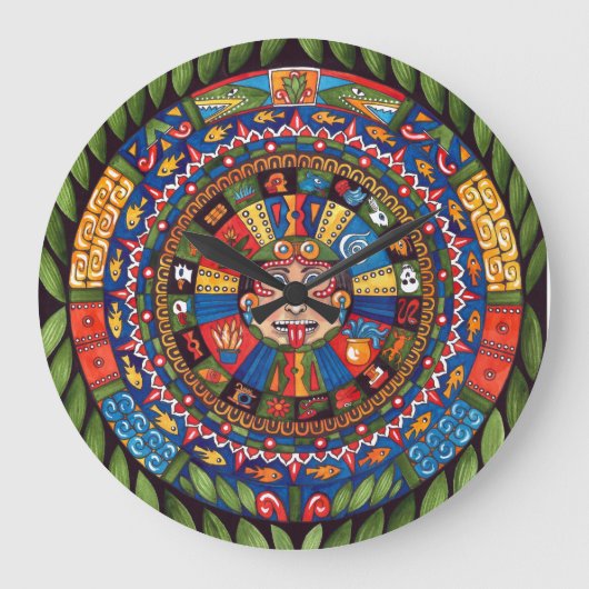 Aztec Calendar - Grote wandklok (Voorkant)