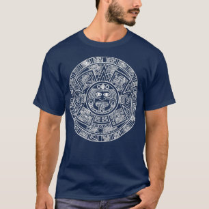 Aztec Calendar Mexica Nahuatl Mayan Sun Stone T-shirt