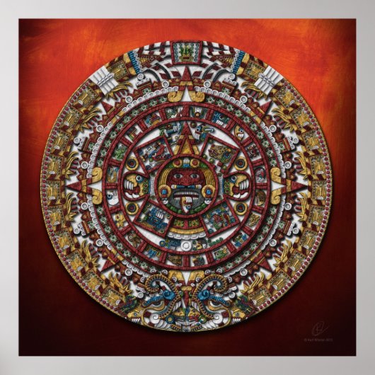 Aztec Calendar Poster (Voorkant)