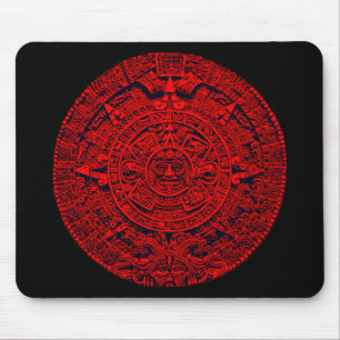 Aztec Calendar - Red Muismat