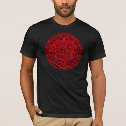 Aztec Calendar - Red T-shirt (Voorkant)