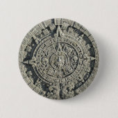 Aztec Calendar Ronde Button 5,7 Cm (Voorkant)