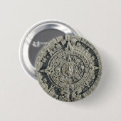 Aztec Calendar Ronde Button 5,7 Cm (Voorkant /achterkant)