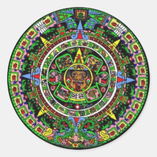 Aztec Calendar Ronde Sticker