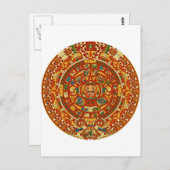 Aztec Calendar Stone of Sun Stone of Mexico. Briefkaart (Voorkant / Achterkant)