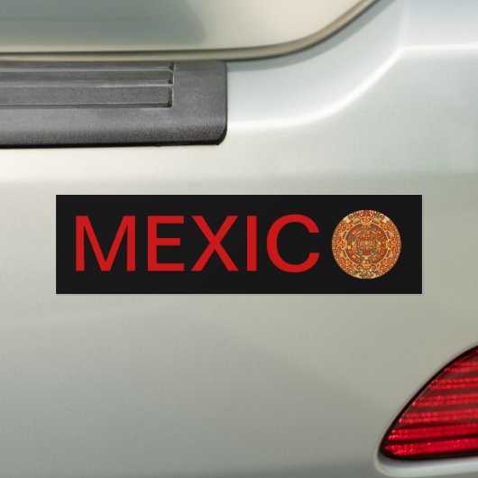 Aztec Calendar Stone of Sun Stone of Mexico. Bumpersticker (Op auto)