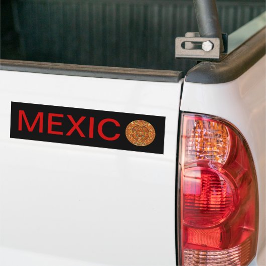 Aztec Calendar Stone of Sun Stone of Mexico. Bumpersticker (Op Truck)