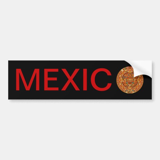 Aztec Calendar Stone of Sun Stone of Mexico. Bumpersticker (Voorkant)
