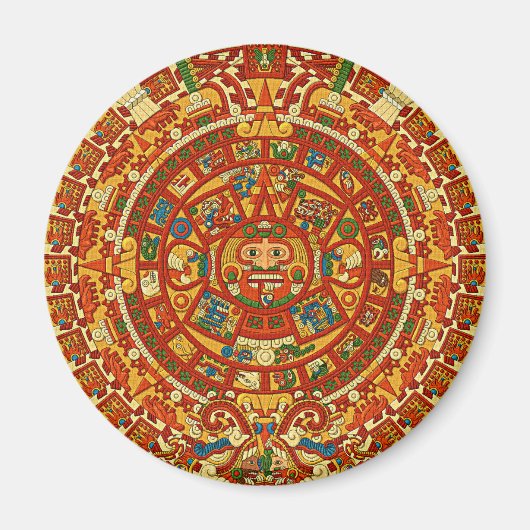 Aztec Calendar Stone of Sun Stone of Mexico. Magneet (Voorkant)