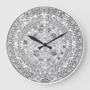 Aztec Calendar Vector all Clock Grote Klok