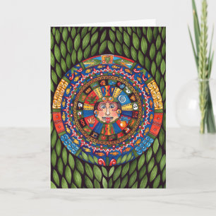 Aztec Calendar Wenskaart Kaart