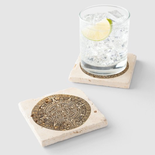 Aztec Calender Stone Onderzetter (Zijkant)