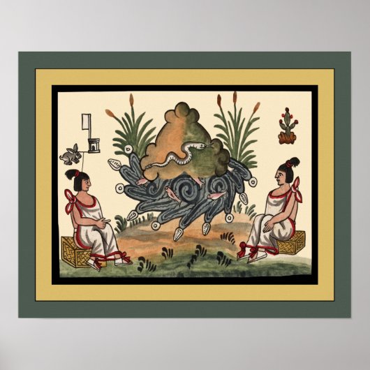 Aztec-ceremonies ~ Archeology ~ Tovar Codex ~ * ~ Poster (Voorkant)