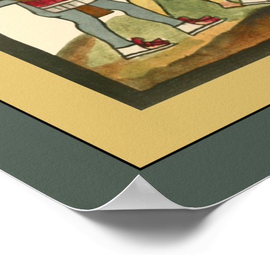 Aztec ~ Chapultepec Hill ~Archeology ~Tovar Codex~ Poster (Hoek)