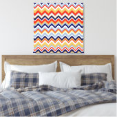 Aztec Chevron #11 in VictoriaShaylee Canvas Afdruk (Insitu (Slaapkamer))