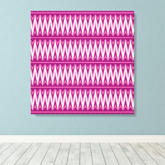 Aztec Chevron #4 in VictoriaShaylee Canvas Afdruk (Insitu (Houten vloer))